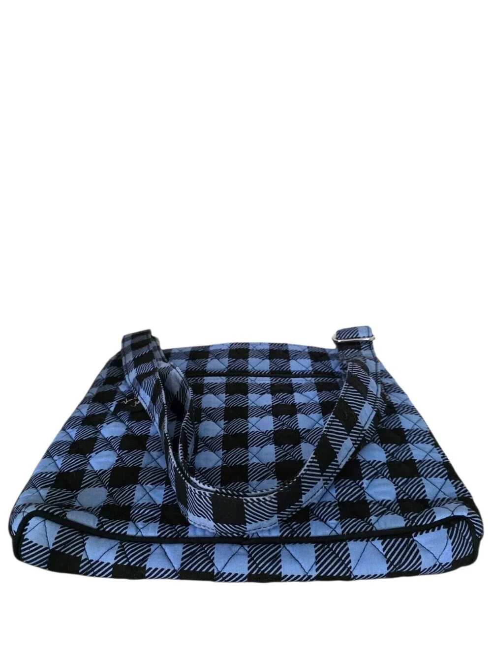 Vera Bradley Blue Buffalo Check Quilted Crossbody Shoulder Bag Lightweight NWOT - Picture 4 of 16